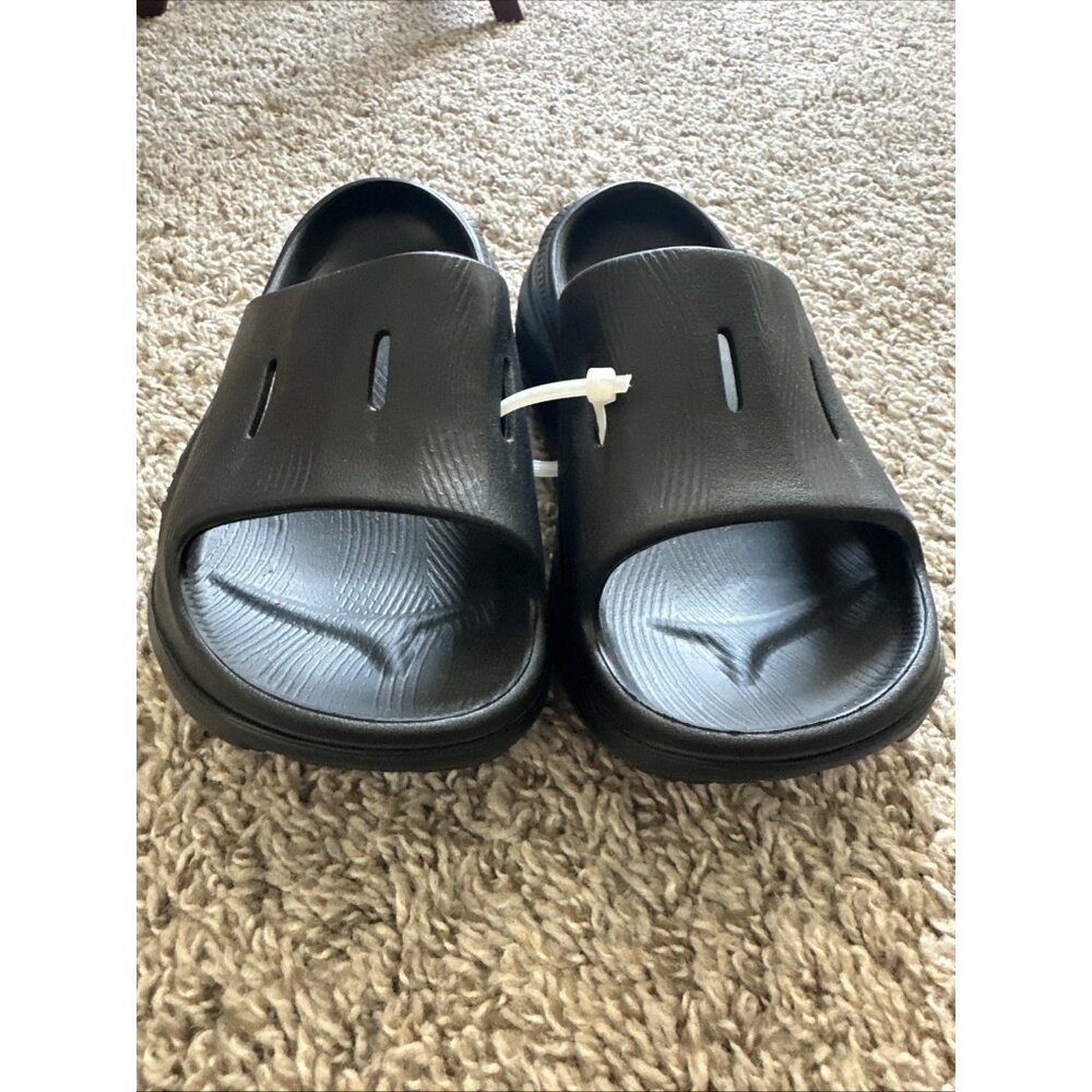 NWOT Hoka One One Sandals Womens 6 Ora Recovery Slide Black Casual Beach - Picture 2 of 8